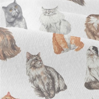 Hand Drawn Realistic Cat Breed Modern Jersey
