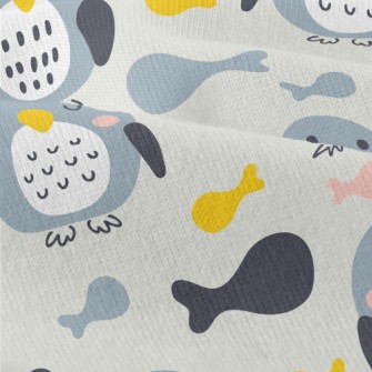 Hand Drawn Penguin And Colorfu Modern Jersey