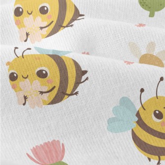 Round And Innocent Bees And Fl Modern Jersey