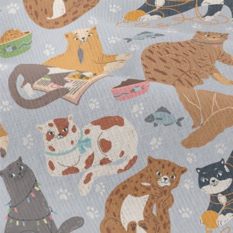 Naughty And Cute Cats Modern Jersey