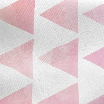 Hand Drawn Textured Pink Trian Jersey Backed Fleece