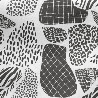 Animal Prints In Different Col Jersey Backed Fleece
