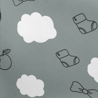 Doodle Hand Drawn Baby Items Pongee