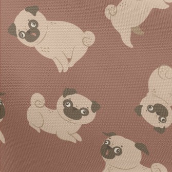 Clumsy And Cute Pug Pongee