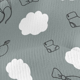 Doodle Hand Drawn Baby Items Stretch Jersey