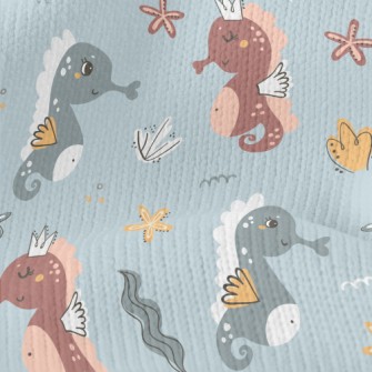 Cute Seahorse And Seaweed Stretch Jersey