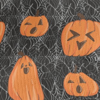 Happy Little Pumpkin And Spide Stretch Jersey