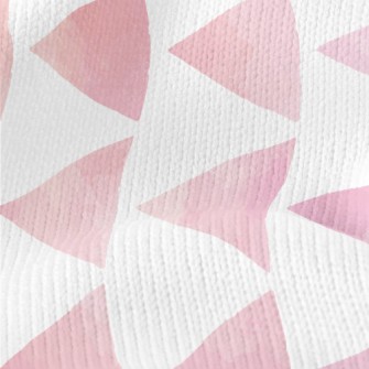 Hand Drawn Textured Pink Trian Stretch Jersey
