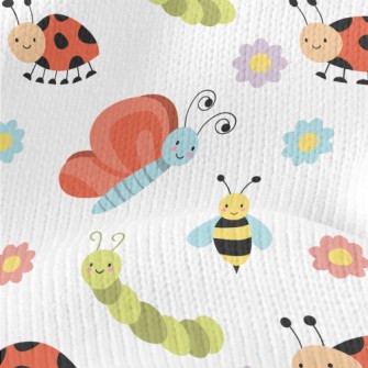 Happy Butterfly Bee Ladybug Stretch Jersey