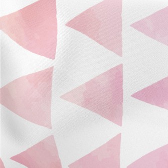 Hand Drawn Textured Pink Trian Lightweight Cotton Poplin