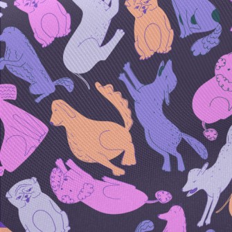Doodles Of Different Dog Breed Midweight Cotton Poplin
