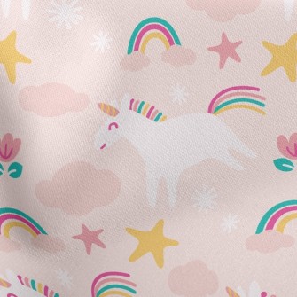 Happy Running Unicorn Stretch Ponte