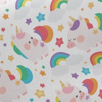 Q Version Colorful Unicorn Twill