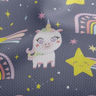Big Eyes Unicorn Athletic Mesh Flat Back