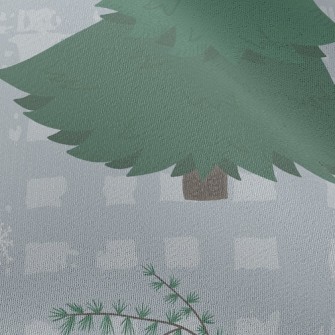 Big Trees And Forest Animals Chiffon