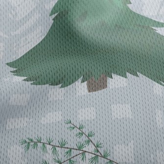 Big Trees And Forest Animals Athletic Mesh Flat Back