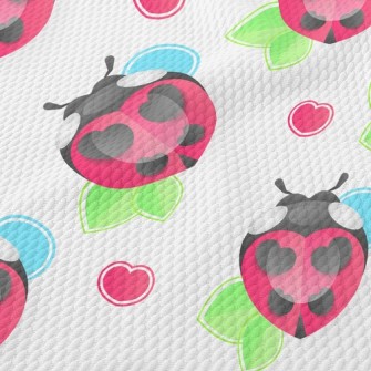 Cute Love Ladybug Birdseye Piqué