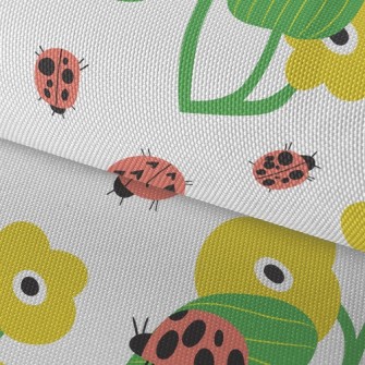 Ladybug Loves Little Flower Waterproof Oxford