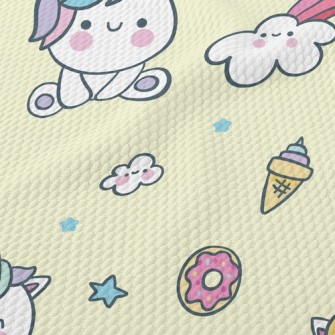Cute Baby Unicorn Birdseye Piqué