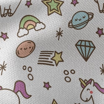 Asteroids And Unicorns Waterproof Canvas