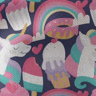 Unicorn Dessert Kingdom Waterproof Canvas