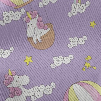 Unicorn Riding A Hot Air Ballo Standard Corduroy