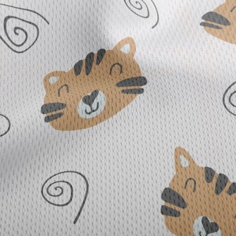 Tiger Grinning Athletic Mesh Flat Back