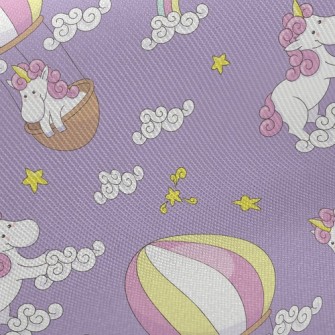 Unicorn Riding A Hot Air Ballo Twill
