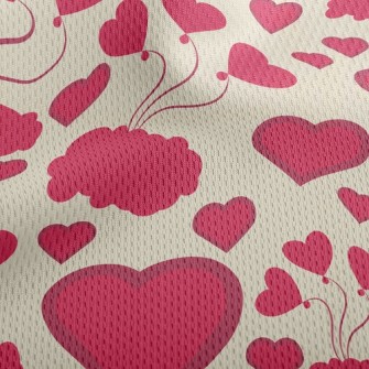 Bright Big Heart Athletic Mesh Flat Back