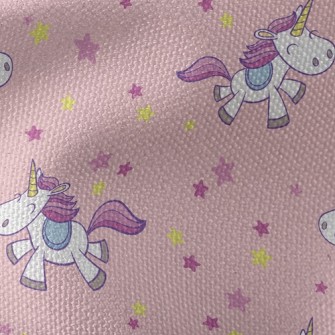 Smiling Little Unicorn Waterproof Canvas