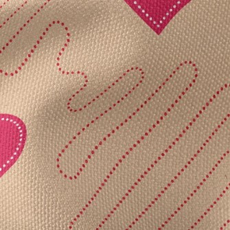 Love Dotted Line Waterproof Canvas