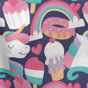 Unicorn Dessert Kingdom Stretch Ponte