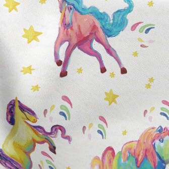 Artistic Watercolor Unicorn Stretch Ponte