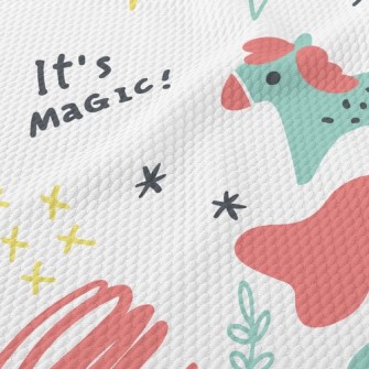 Magical Doodle Unicorn Birdseye Piqué