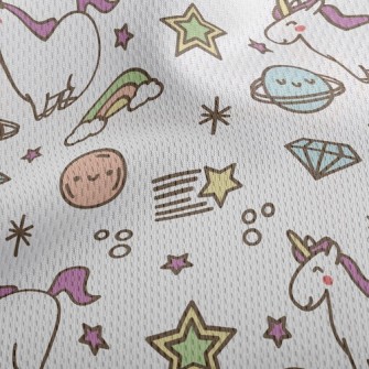 Asteroids And Unicorns Athletic Mesh Flat Back