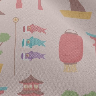 Japanese Architectural Torii Chiffon