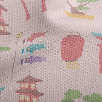 Japanese Architectural Torii Athletic Mesh Flat Back