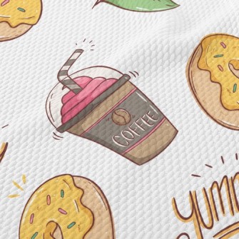 Coffee With Donuts Birdseye Piqué