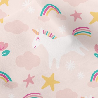 Happy Running Unicorn Micro Fleece