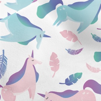 Elegant Gradient Unicorn Micro Fleece