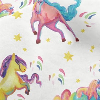 Artistic Watercolor Unicorn Micro Fleece