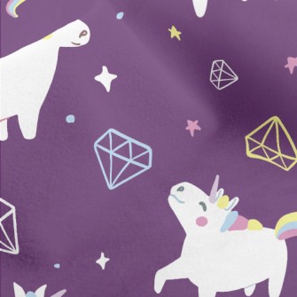 Unicorn Basket Empty Diamond Micro Fleece