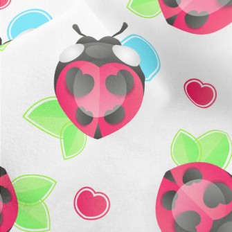 Cute Love Ladybug Micro Fleece