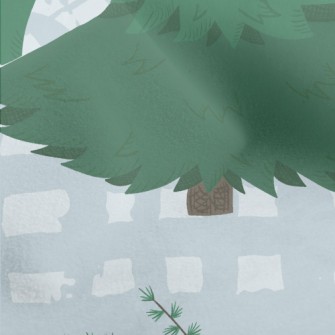 Big Trees And Forest Animals Micro Fleece