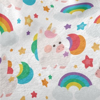 Q Version Colorful Unicorn Minky