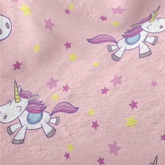 Smiling Little Unicorn Minky