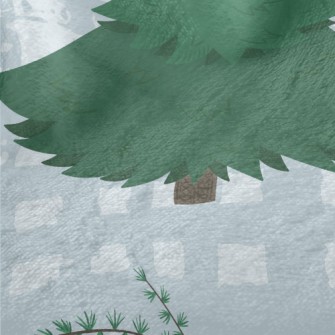 Big Trees And Forest Animals Minky