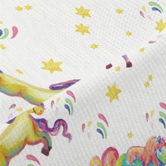 Artistic Watercolor Unicorn Piqué