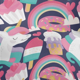 Unicorn Dessert Kingdom Lightweight Performance Linen