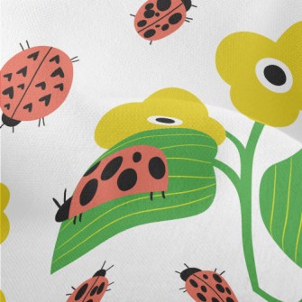 Ladybug Loves Little Flower Lightweight Performance Linen